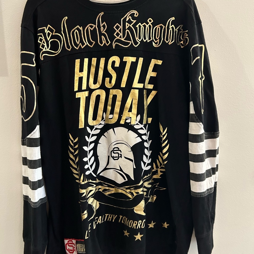 Long Sleeve Tee - Black and Gold